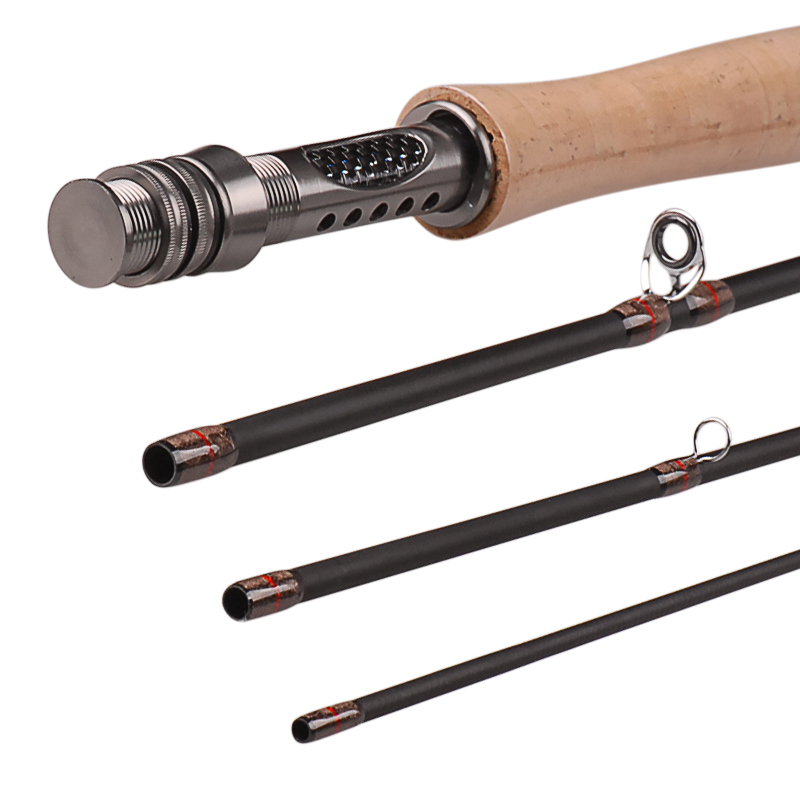 Cheap!3/4 5/6 Fly Fishing Rod 4 Segments 2.4m 2.7m Medium Fast Action
