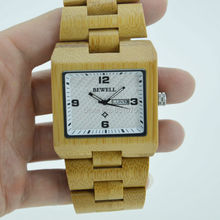 Lujo Bewell arce / cebra / de bambú y madera de sándalo Natural de bambú relojes de madera hombre – colección de la nueva llegada Cheal venta