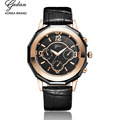 YADAN Ladies luxury watches Noble dress fashion casual genuine leather colorful alloy watch water resistant crystal
