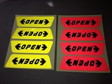 4PCS/LOT OPEN safety tips Automotive Collision Warning Stickers car door stickers+FREE SHIPPING