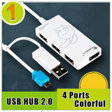 High Quality micro usb hub otg charger charging for samsung xiaomi huawei,4 ports 2.0 for latpot pc computer free shipping