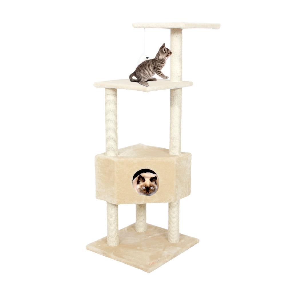 Domestic Delivery Cat Toy Scratching Wood Climbing Tree Cat Jumping Toy with Ladder Climbing Frame Cat Furniture Scratching Post