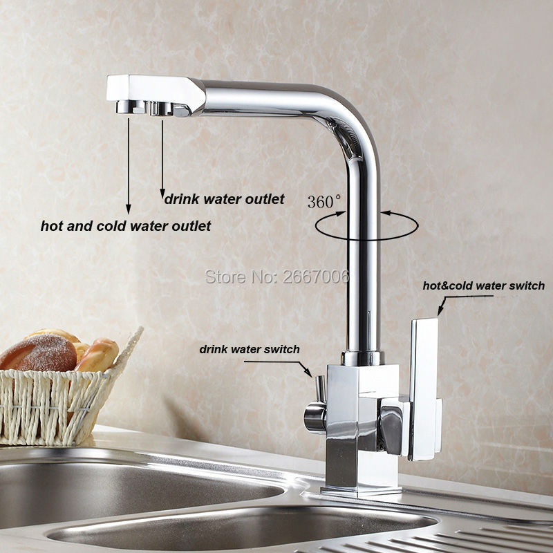 free shipping drink water faucet kitchen sink mixer tap chrome brass taps dual handle water crane - Kitchen Sink Drink free shipping drink water faucet kitchen sink mixer tap chrome brass taps dual handle water crane - Kitchen Sink Drink