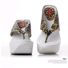 2016 New Style Women High Heels Flip Flops Platform Wedges Slippers Girl s Fashion Summer Beach