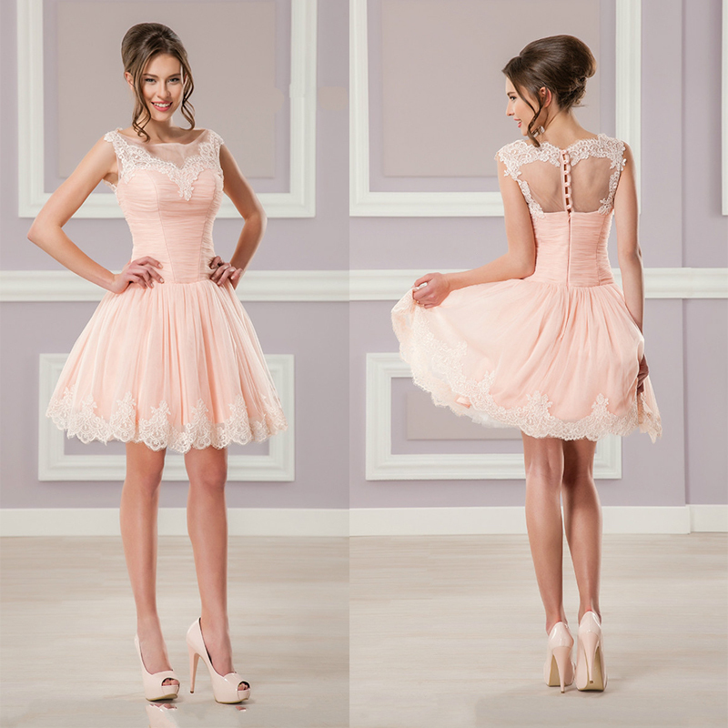 pale pink cocktail dress