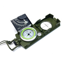 New Professional Military Army Metal Sighting Compass Inclinometer Army Green Free Shipping