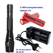 LED Flashlight E17 2000 Lumens 10W CREE XM-L T6 Lamp Zoomable LED Light Tactical Torch High Power Light 5-mode Strobe SOS 18650