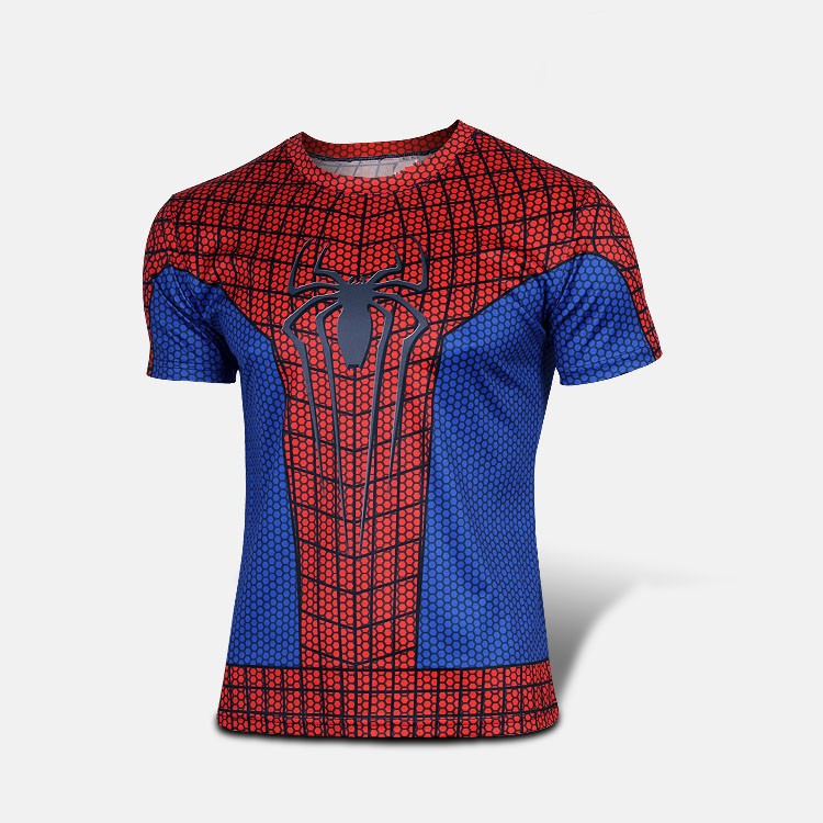 NEW 2015 Marvel Captain America 2 Super Hero lycra compression tights sport T shirt Men fitness