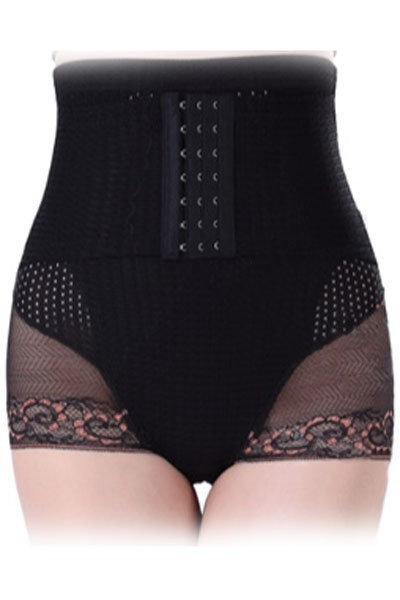 Black-Sheer-Lace-Control-Shapewear-Support-Brief-LC75029-2-2