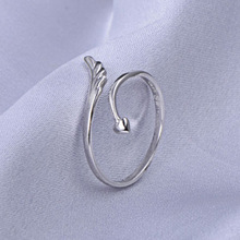 Free shipping 925 sterling silver rings angel wings high end mirror surface heart woman open design