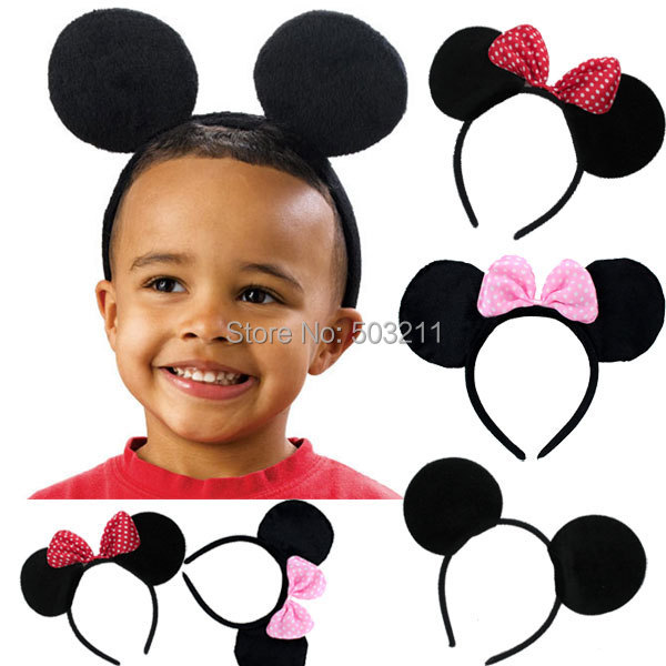 Children Hair Accessories Mickey Minnie Mouse Ears Headbands for Birthday party Boys Girls headband mickey Party - Children-Hair-Accessories-font-b-Mickey-b-font-Minnie-font-b-Mouse-b-font-Ears-font