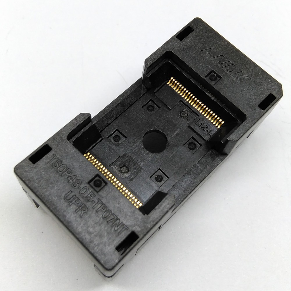 TSOP48 Long Open Top Burn in Socket Pin Pitch 0.5mm IC Test Socket Adapter The Transposon Adapter Conversion Block