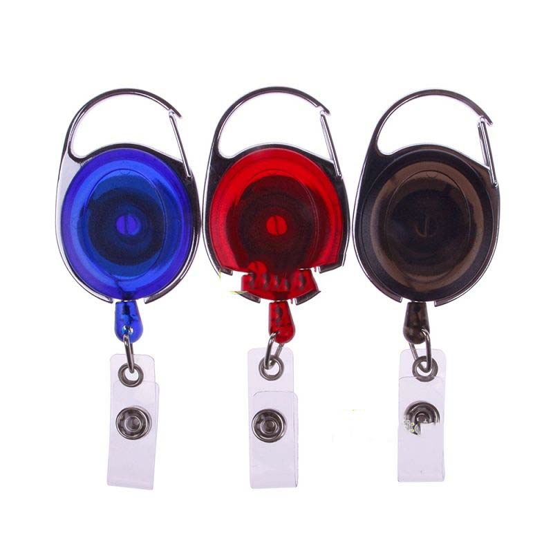 Hitwise cheaper 1 Pcs New Useful Carabiner Style Retractable Reel Key ID Badge Holder Office Tool