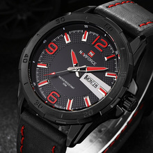 NEW Designer Naviforce Men Wristwatches Leather Wrist Watch Men’s Quartz Clock Top Brand Luxury Business Watch Calendar Reloj