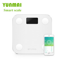 Free Shipping 2015 YUNMAI M1501 mini font b health b font electronic scales smart APP Fat