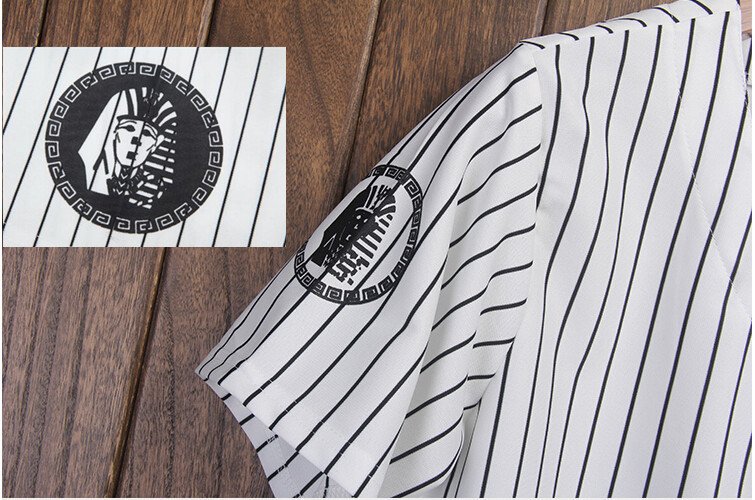 Tyga Hip Hop Baseball Shirt  Baseball Jersey Men Striped