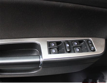 High quality 4 pcs stainless steel Volkswagen vw 2014 2015 Polo accessories glass elevator decoration armrest