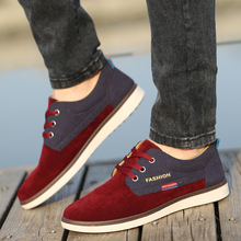 2015 Fall Men s shoes British fashion leather flats sneaker loafers shoes lace up 4 color
