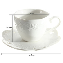 2015 Hot Sale New Arrival Japanese Ceramic Coffee Cup Coaster And Saucer Suit Butterfly Relief Coffee