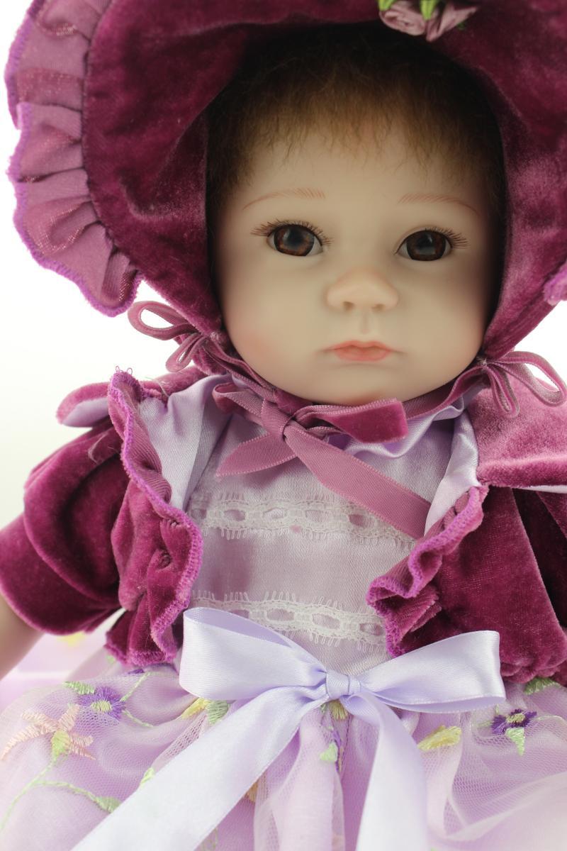 18Inch/45cm Soft Silicone Simulation Reborn Baby Doll Real Looking Baby Doll Realistic Baby Alive Doll Love Baby Toy Reborn