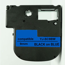 9mm*8m compatible for KINGJIM SC9BW black on blue Strong Adhesive label tape printer Ribbons Printer Supplies printer ribbon