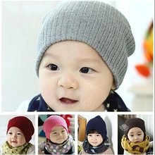 Fashion spring winter warm cute baby knitted beanie pom pom hats Skullies for boys and girls