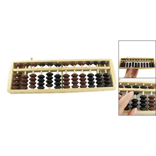 Brown Black Bead School Calculation Japanese Soroban Wood Abacus Gift