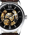 YISUYA Dress Mechanical Watch Skeleton Automatic Mechanical Self Wind Analog Wristwatch Men s Relojes Mecanicos Male