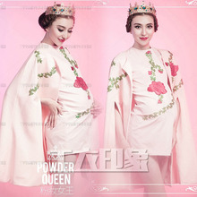 Maternity thanks the new embroidery pregnant women dress Photo costume studio Pregnant women photography dress