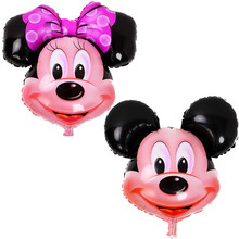 1PCS aluminum balloons Minnie Mickey head balloon Cartoon Birthday Party Wedding decorations children’s toys