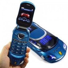 Original Fashion Car Shaped Mobile Phones 2 Unlocked Dual SIM Quad Bands ATT FM Bluetooth Car