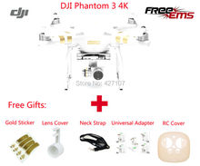 Free Shipping 2016 DJI Phantom 3 4K Quadcopter W/1080P Camera And Free Useful Gifts Via EMS