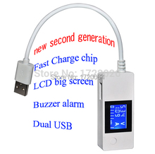 LCD USB voltage meter and Current Detector Mobile Power USB Charger Tester Meter,fast charge. phone charge doctor voltage meter