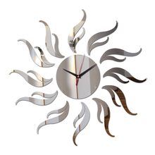 2015 hot sale acrylic wall watch home decor 3d mirror clocks safe modern design diy digital sticker quartz clock free shipping