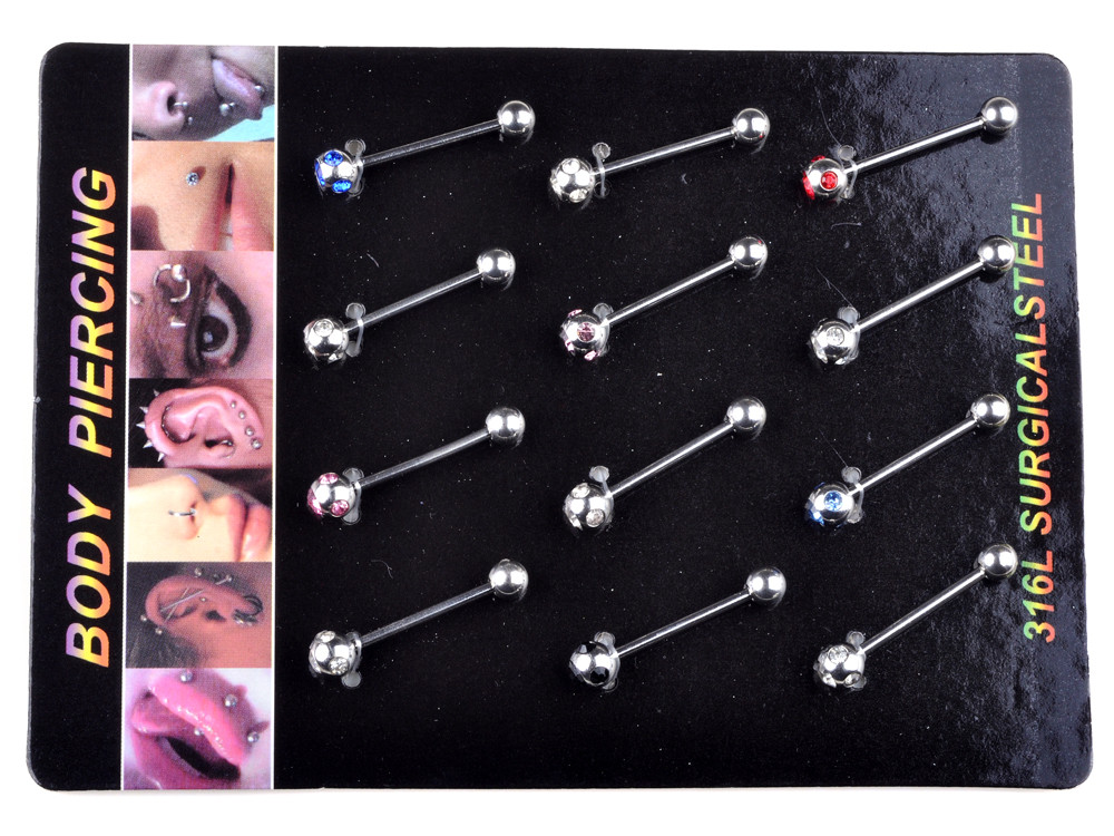 12x Flexible Navel Bar Barbell Rings Mixed Belly Button Piercing Body Jewelry ME 