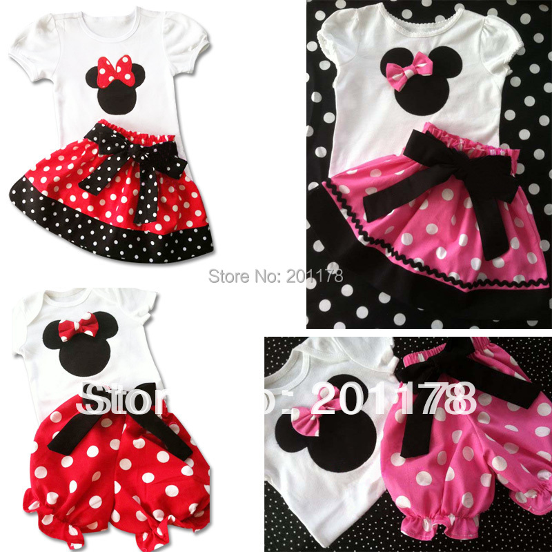 2color 5sets/lot baby girl summer suit Cartoon T-shirt+shorts/skirt baby clothing baby wear girl suit 130413c free shipping