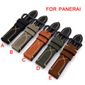 1PCS 20mm 22mm 24mm 26mm Retro Leather Watchband Rough Crazy Horse Leather Strap Bracelet For Panerai