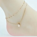 Fashion Rose Gold Stainless Steel Anklet Double Chains footbaths bracelets anklets fashion jewelry for the foot