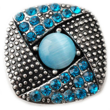 D02167 Hot Wholesale 6 Color High Quality Charm Rhinestone Styles Alloy Ginger Snap Button Bracelets Woman Rivca Snaps Jewelry