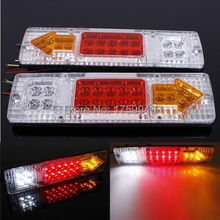 PAIR LED TRUCK TRAILER TAIL STOP REVERSE LIGHT INDICATOR LAMP