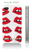 Top Quality Mobile Phone Case Cover Fashion Style for IPHONE4 4S Fashion Popular Red Lips Cartoon Free Shipping