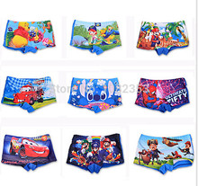 boys cartoon design swimming trunks with swim hat two sets cute children summer cloth baby water