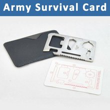 Free Shipping 10 in 1 wholesale Emergency Outdoor Multi Tool Army Survival Card Pocket Credit Card Knife(0506006)