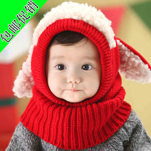 One piece Winter Ear Flap Warm Hat Pirate Hat Toddler Boys Girls Bebe Beanie Dog Cap Kids Winter Children Headwear