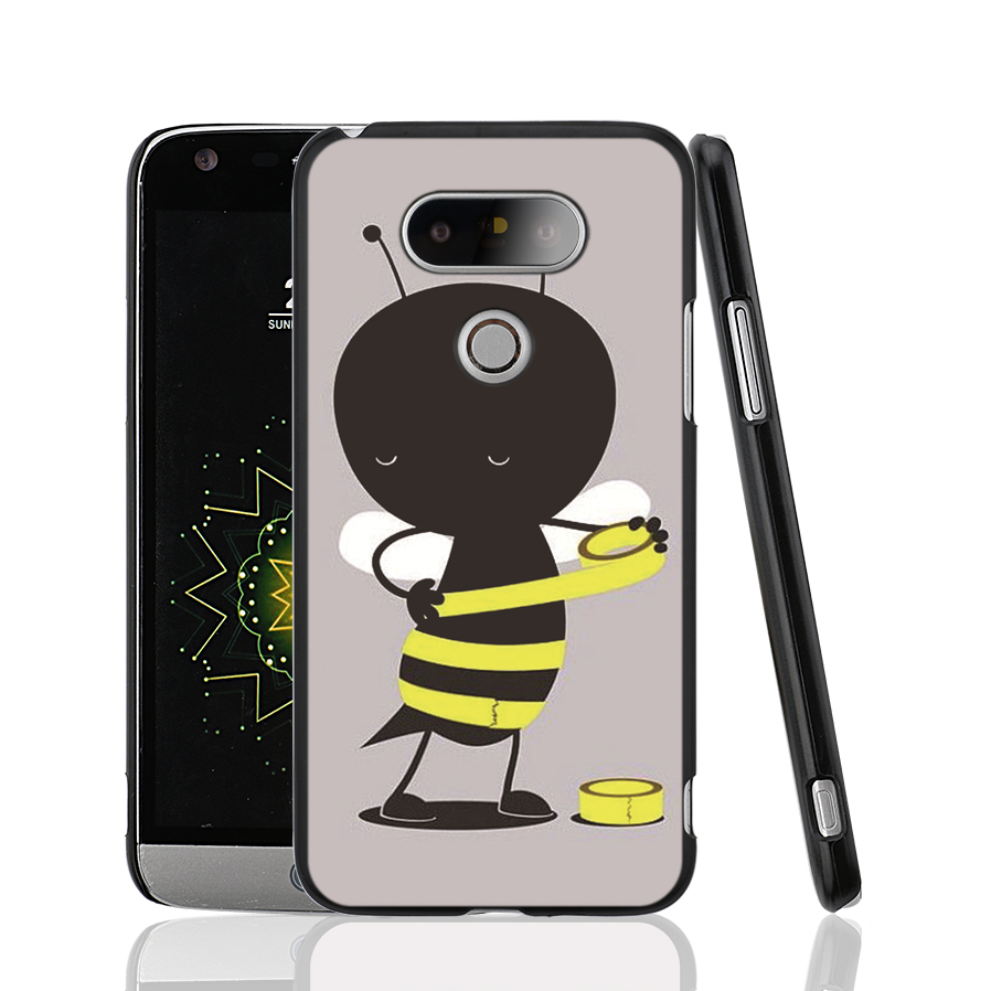 08045 black bee with yellow stripes cell phone protective
