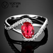 R004 New Arrival ruby jewelry 925 sterling silver ring fashion Dubai wedding rings for women aneis femininos bijoux Wholesale