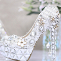 Gorgeous Bride Wedding Shoes Crystal Evening Dress Shoes High heel Bridal Shoes Party Prom Dress Shoes