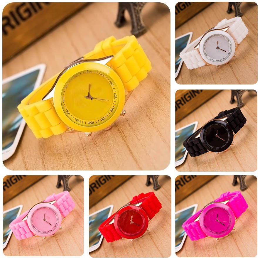 Top Brand Unisex Quartz Sports Fashion Casual Silicone Watches For Men Women Ladies Women AD 3