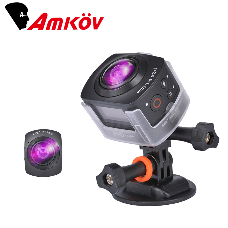  AMKOV AMK100S 360 .       3D  Fisheye 1440P @ 30FPS WiFi  
