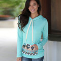 2016 Hoodies Women Fashion Long Sleeves Hooded Pockets Women Hoodies Europe Sequin Polerones Mujer Autumn Hoodies